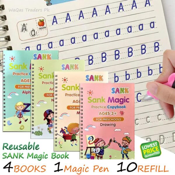 Sank Montessori Reusable 4 Magic Books - Image 2