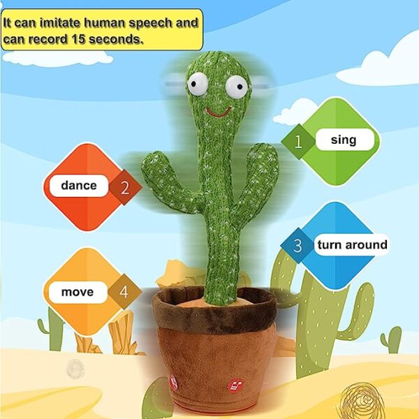 Talking and Dancing Cactus Toy - Image 3