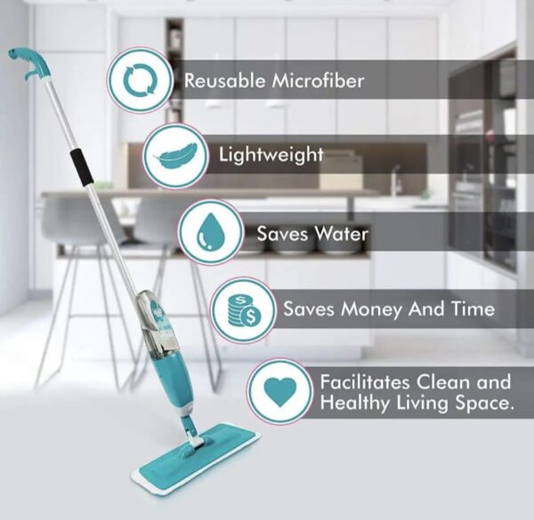 Healthy Spray Mop 2-in-1 Water Spray Mop -360 Degree Rotation, - Image 3